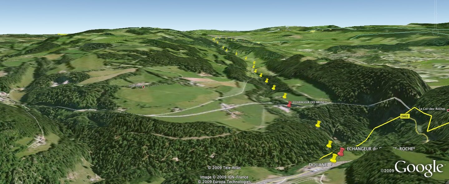 Projet alternatif de contournement du Locle sans tunnel et seulement 3 giratoires